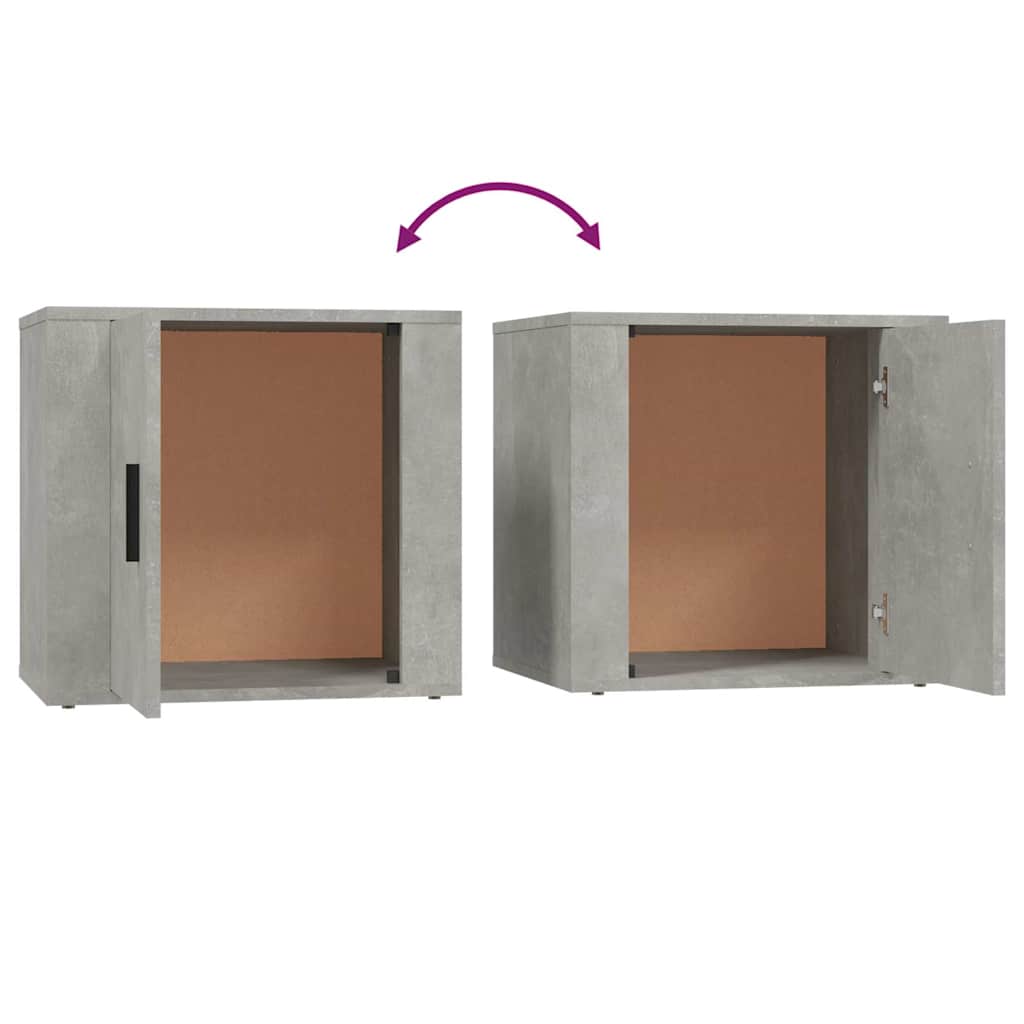 2 db betonszürke éjjeliszekrény 50x39x47 cm 9