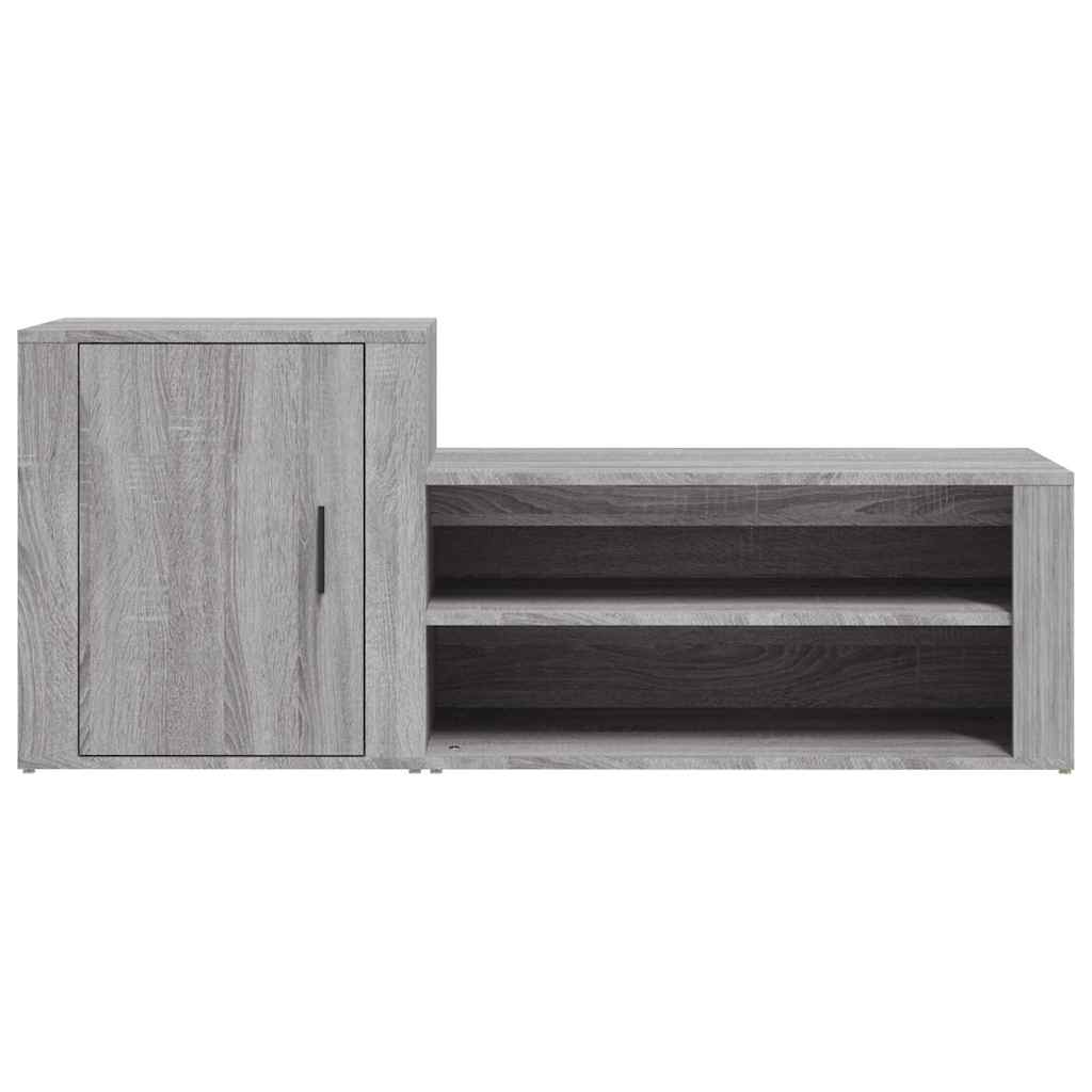 Szürke sonoma színű szerelt fa cipősszekrény 130 x 35 x 54 cm 6