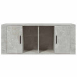 Betonszürke szerelt fa TV-szekrény 100x35x40 cm 5