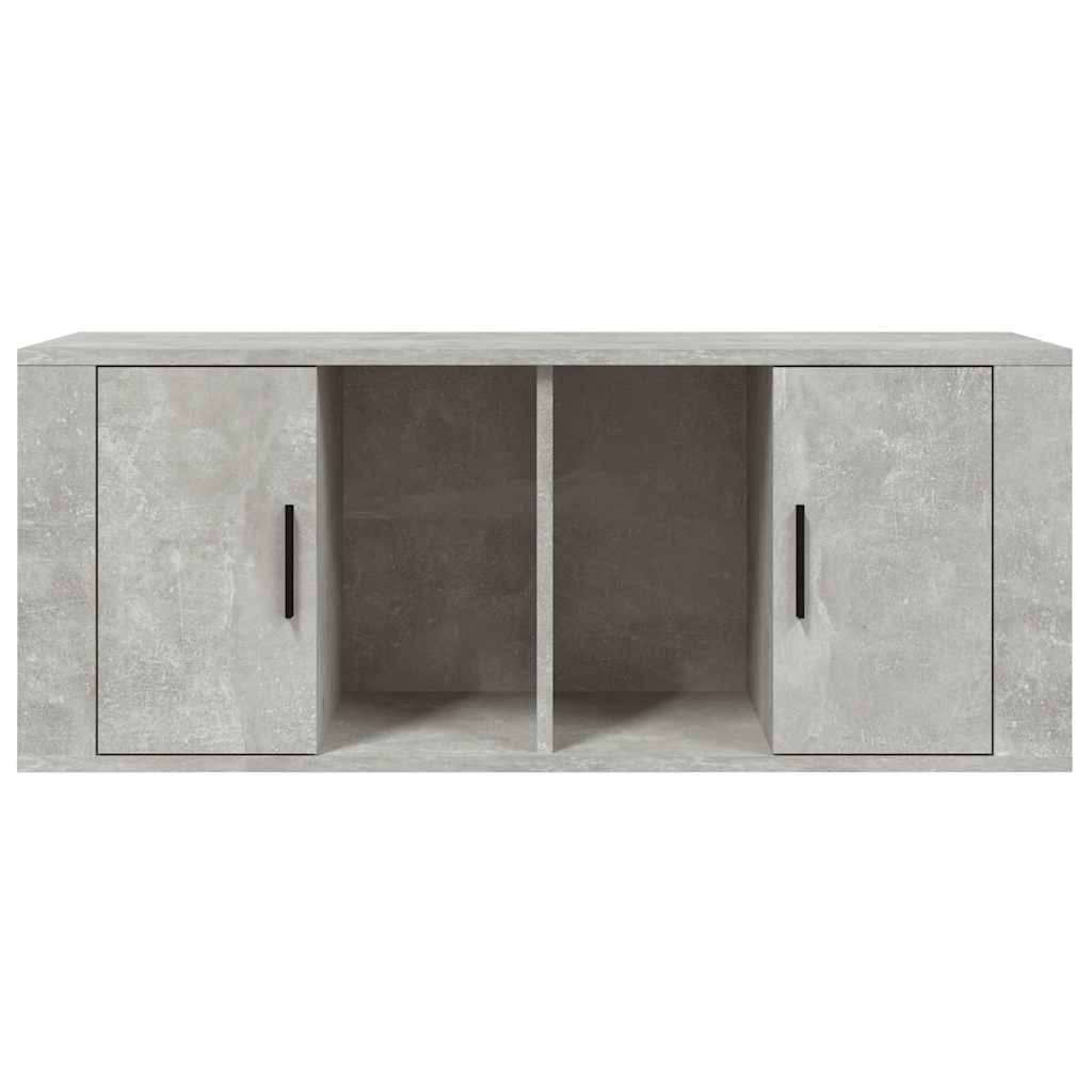 Betonszürke szerelt fa TV-szekrény 100x35x40 cm 5