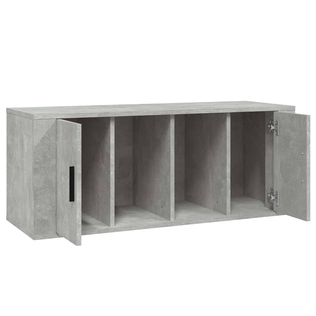 Betonszürke szerelt fa TV-szekrény 100x35x40 cm 7