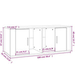 Betonszürke szerelt fa TV-szekrény 100x35x40 cm 9