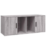 Szürke sonoma színű szerelt fa TV-szekrény 100 x 35 x 40 cm 2