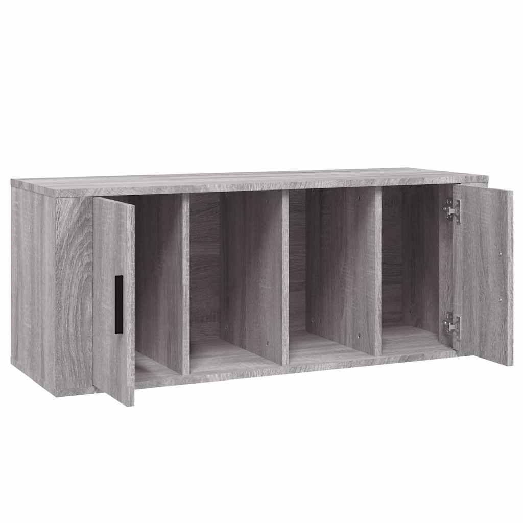 Szürke sonoma színű szerelt fa TV-szekrény 100 x 35 x 40 cm 5
