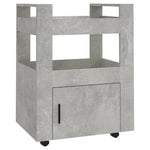 Betonszürke szerelt fa zsúrkocsi 60 x 45 x 80 cm 2