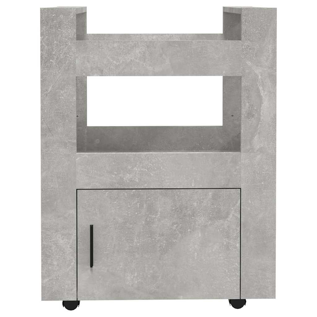 Betonszürke szerelt fa zsúrkocsi 60 x 45 x 80 cm 5