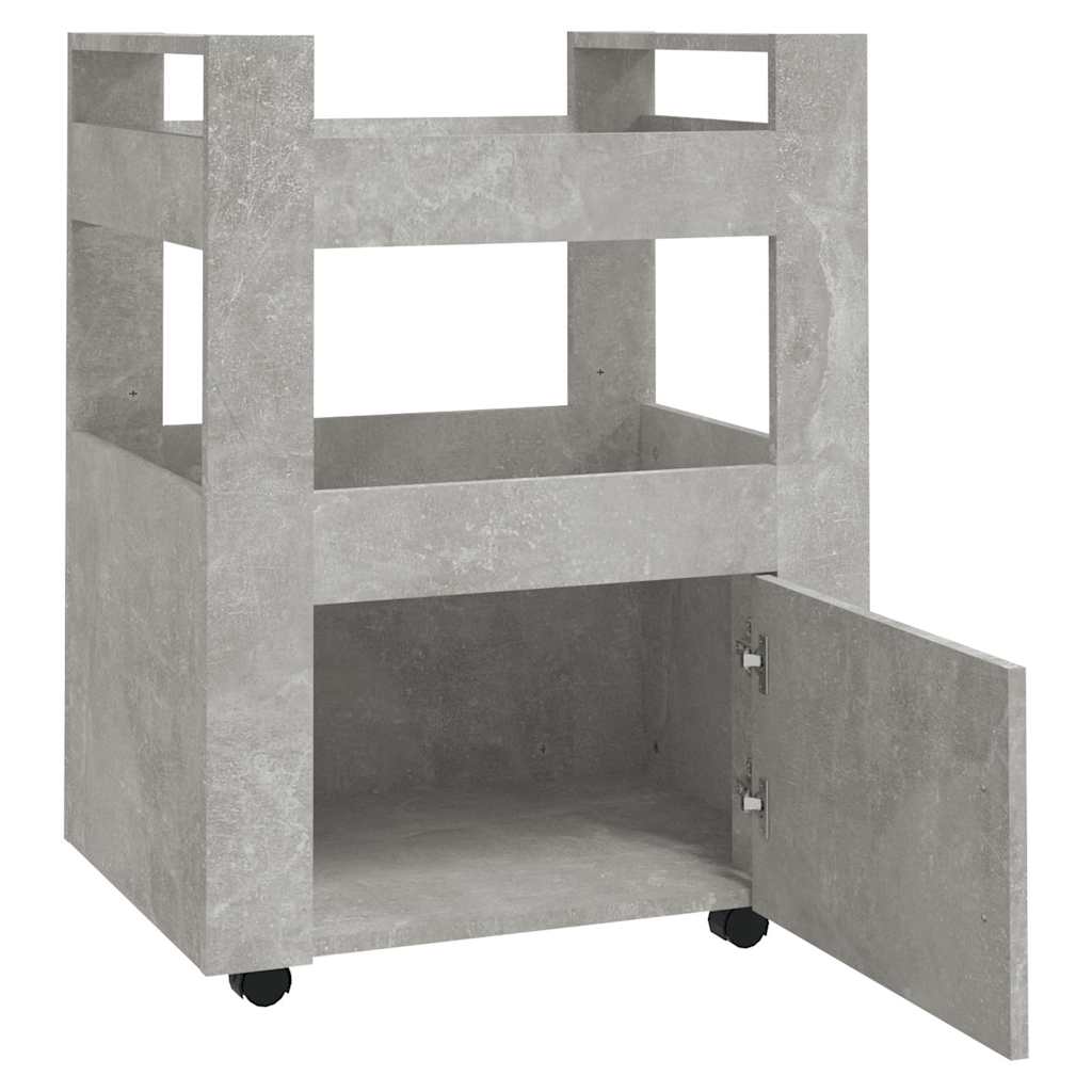 Betonszürke szerelt fa zsúrkocsi 60 x 45 x 80 cm 6