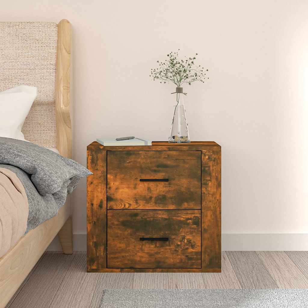 Füstös tölgy színű falra szerelhető éjjeliszekrény 50x36x47 cm 3