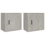 2 db betonszürke falra szerelhető éjjeliszekrény 50x30x47 cm 2