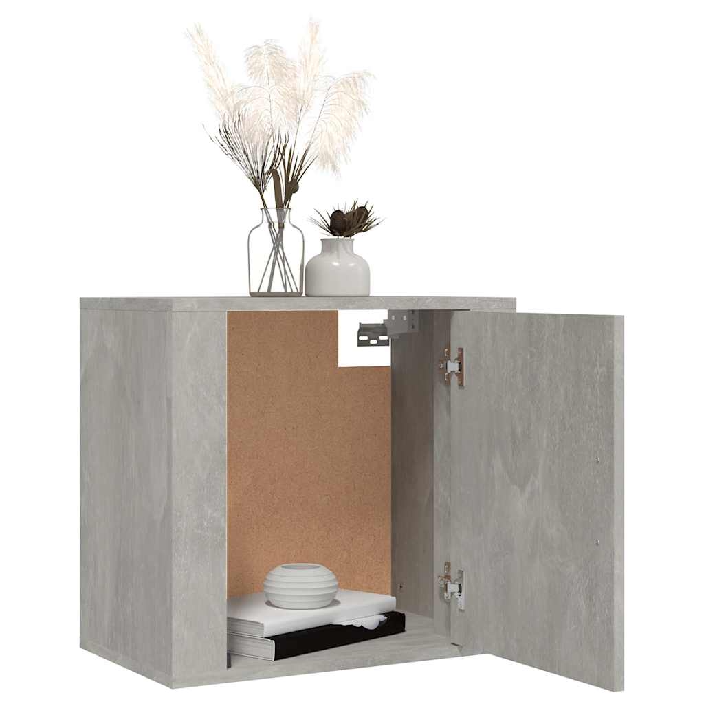 2 db betonszürke falra szerelhető éjjeliszekrény 50x30x47 cm 4