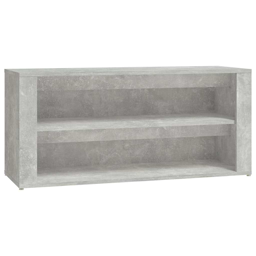 Betonszürke szerelt fa cipőtartó 100x35x45 cm 2