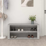 Betonszürke szerelt fa cipőtartó 100x35x45 cm 3