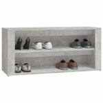 Betonszürke szerelt fa cipőtartó 100x35x45 cm 4