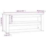 Betonszürke szerelt fa cipőtartó 100x35x45 cm 8