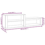 Fekete szerelt fa cipőszekrény 150 x 35 x 45 cm 9