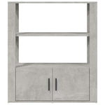 Betonszürke szerelt fa tálalószekrény 80x30x90 cm 6
