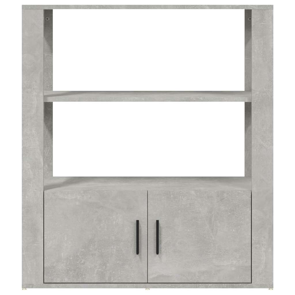 Betonszürke szerelt fa tálalószekrény 80x30x90 cm 6