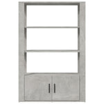 Betonszürke szerelt fa tálalószekrény 80x30x119,5 cm 6