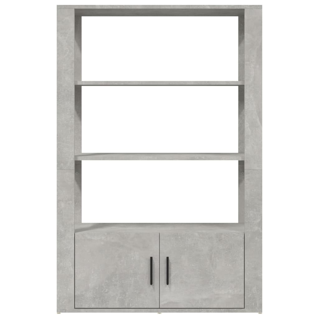 Betonszürke szerelt fa tálalószekrény 80x30x119,5 cm 6