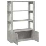 Betonszürke szerelt fa tálalószekrény 80x30x119,5 cm 7