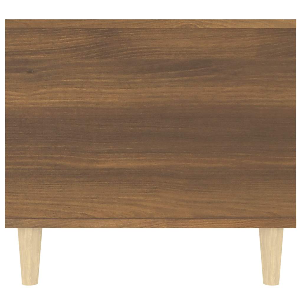 Barna tölgyszínű szerelt fa dohányzóasztal 90x49x45 cm 7