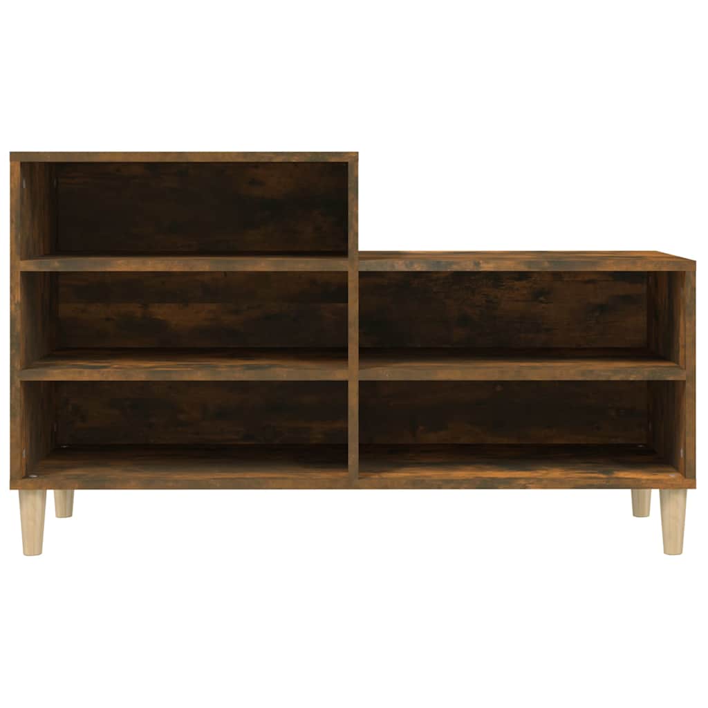 Füstös tölgy színű szerelt fa cipősszekrény 102 x 36 x 60 cm 5
