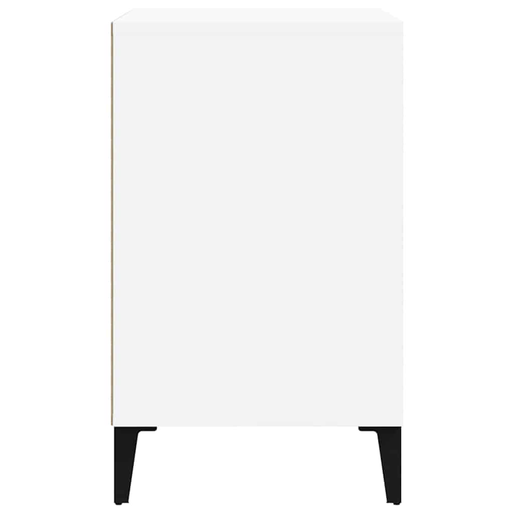 Magasfényű fehér szerelt fa cipősszekrény 102x36x60 cm 4