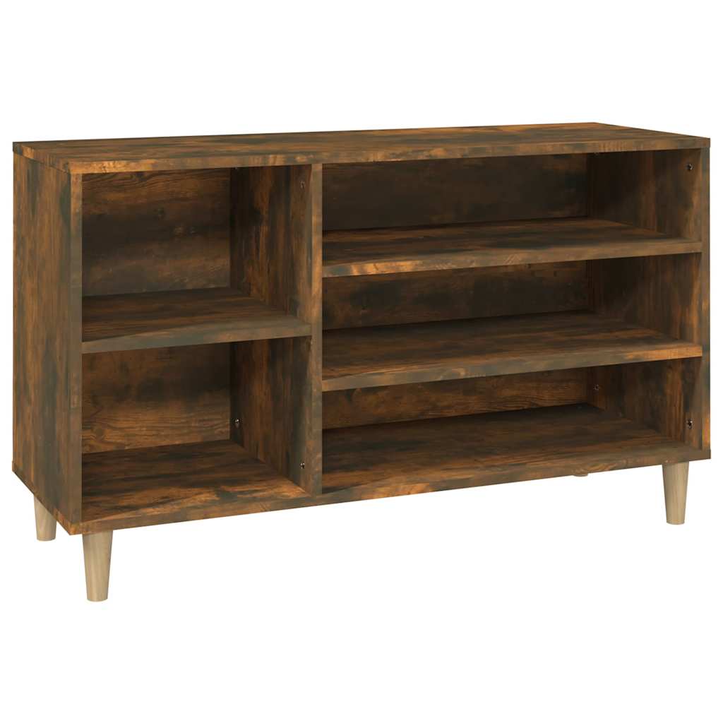 Füstös tölgy színű szerelt fa cipősszekrény 102 x 36 x 60 cm 2