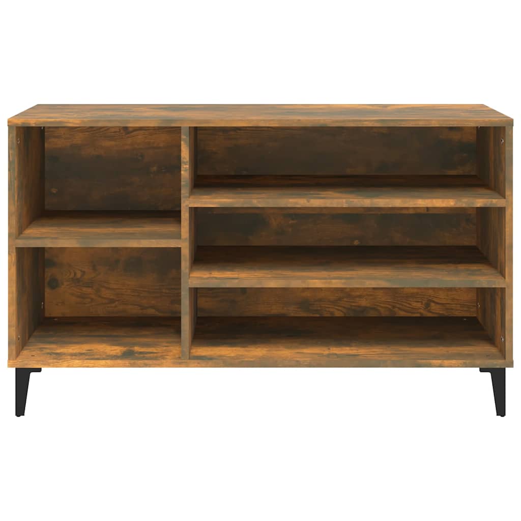 Füstös tölgy színű szerelt fa cipősszekrény 102 x 36 x 60 cm 5