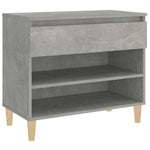 Betonszürke szerelt fa cipőszekrény 70x36x60 cm 2