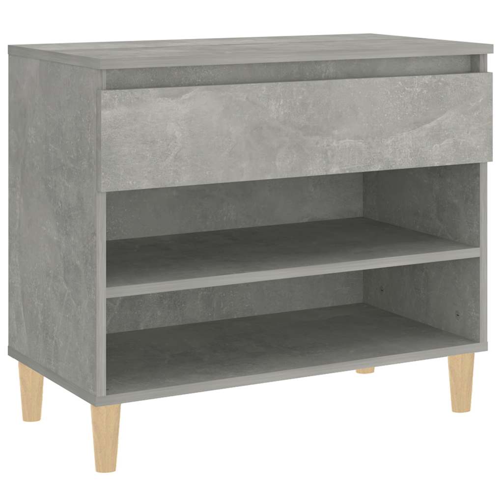Betonszürke szerelt fa cipőszekrény 70x36x60 cm 2