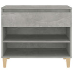 Betonszürke szerelt fa cipőszekrény 70x36x60 cm 6