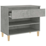 Betonszürke szerelt fa cipőszekrény 70x36x60 cm 7