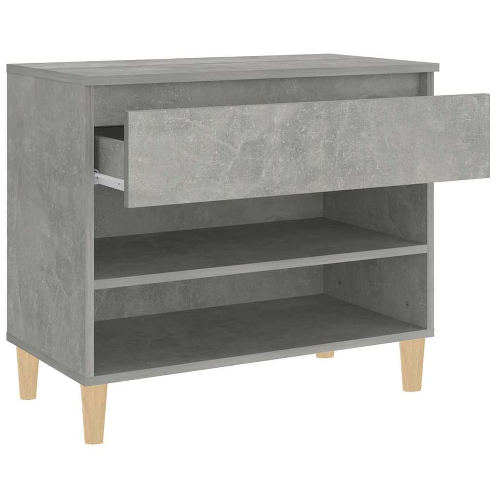 Betonszürke szerelt fa cipőszekrény 70x36x60 cm 7