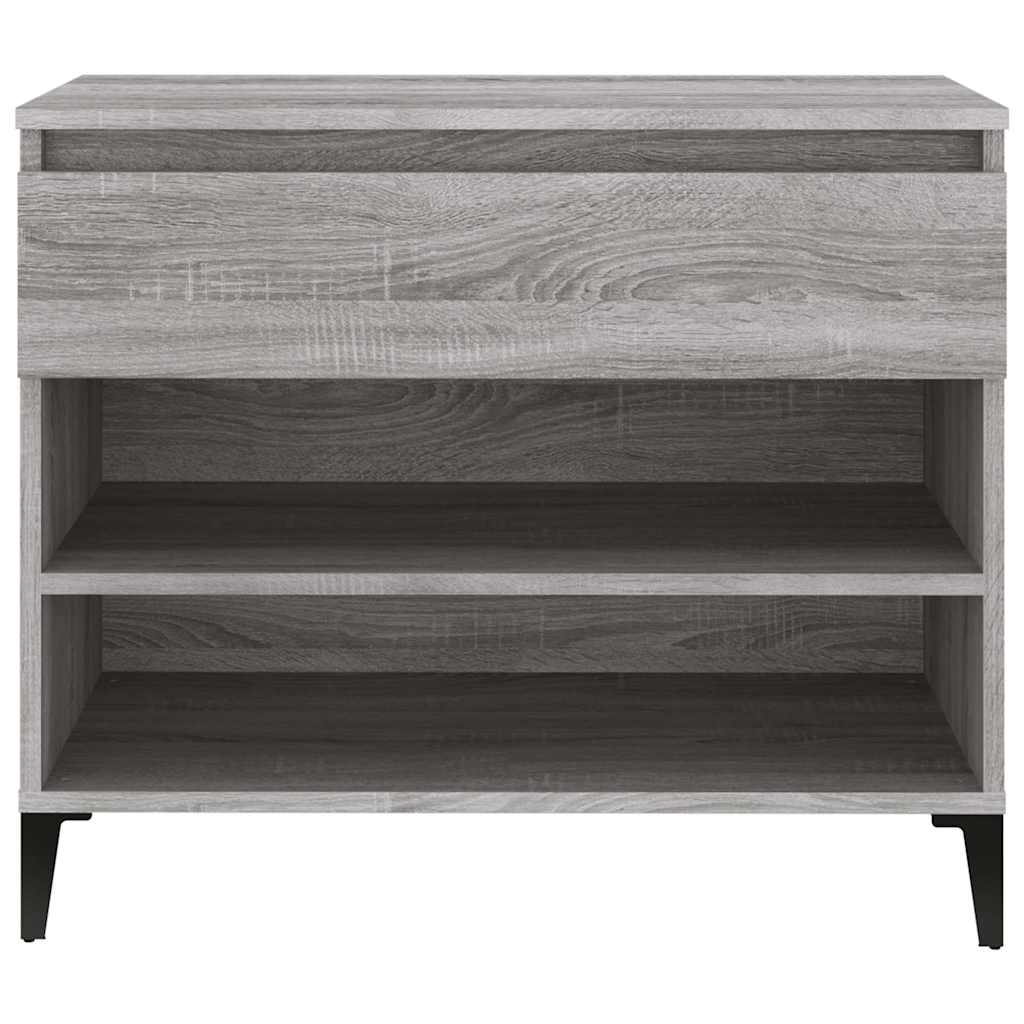 Szürke sonoma színű szerelt fa cipősszekrény 70x36x60 cm 7