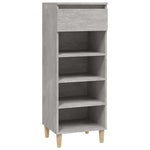 Betonszürke szerelt fa cipőszekrény 40 x 36 x 105 cm 2