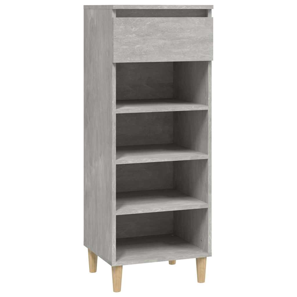 Betonszürke szerelt fa cipőszekrény 40 x 36 x 105 cm 2
