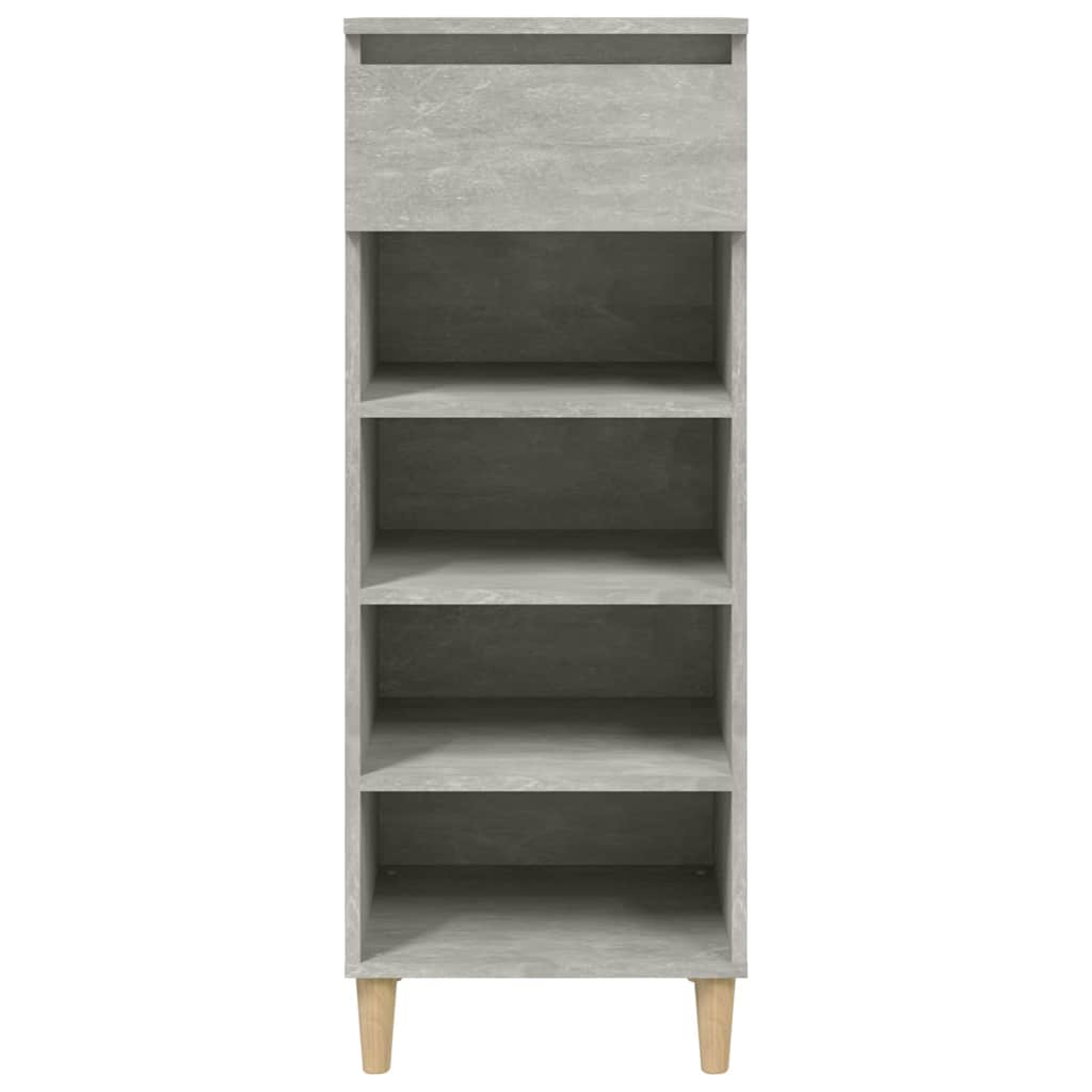 Betonszürke szerelt fa cipőszekrény 40 x 36 x 105 cm 3