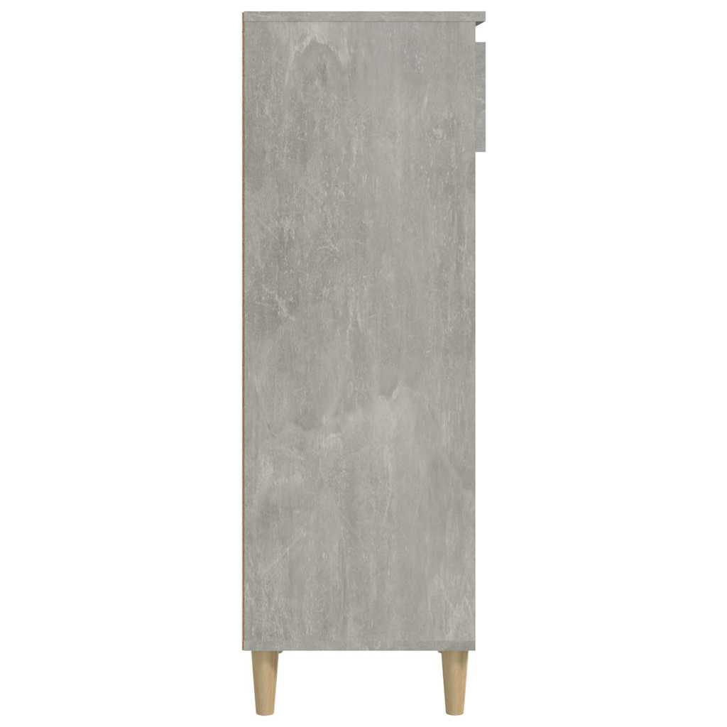 Betonszürke szerelt fa cipőszekrény 40 x 36 x 105 cm 5