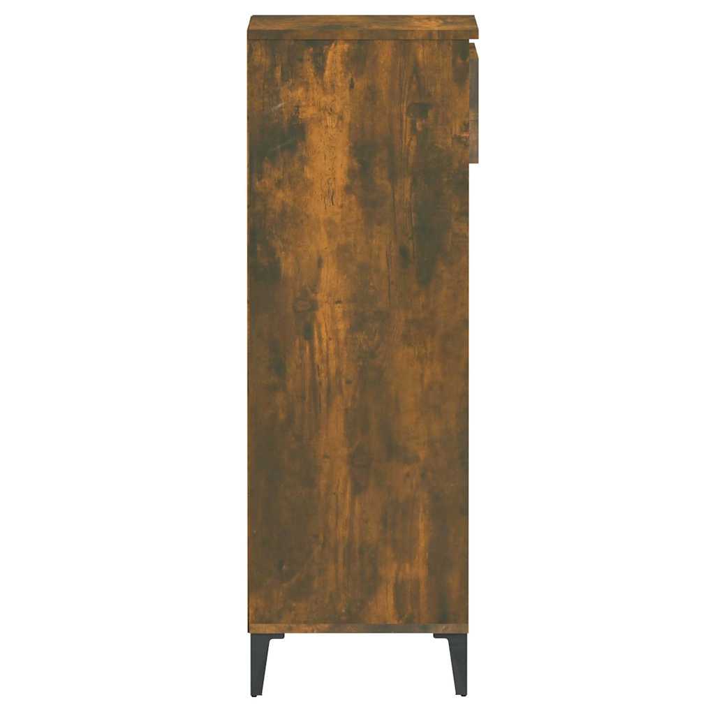 Füstös tölgy színű szerelt fa cipőtartó 40x36x105 cm 7