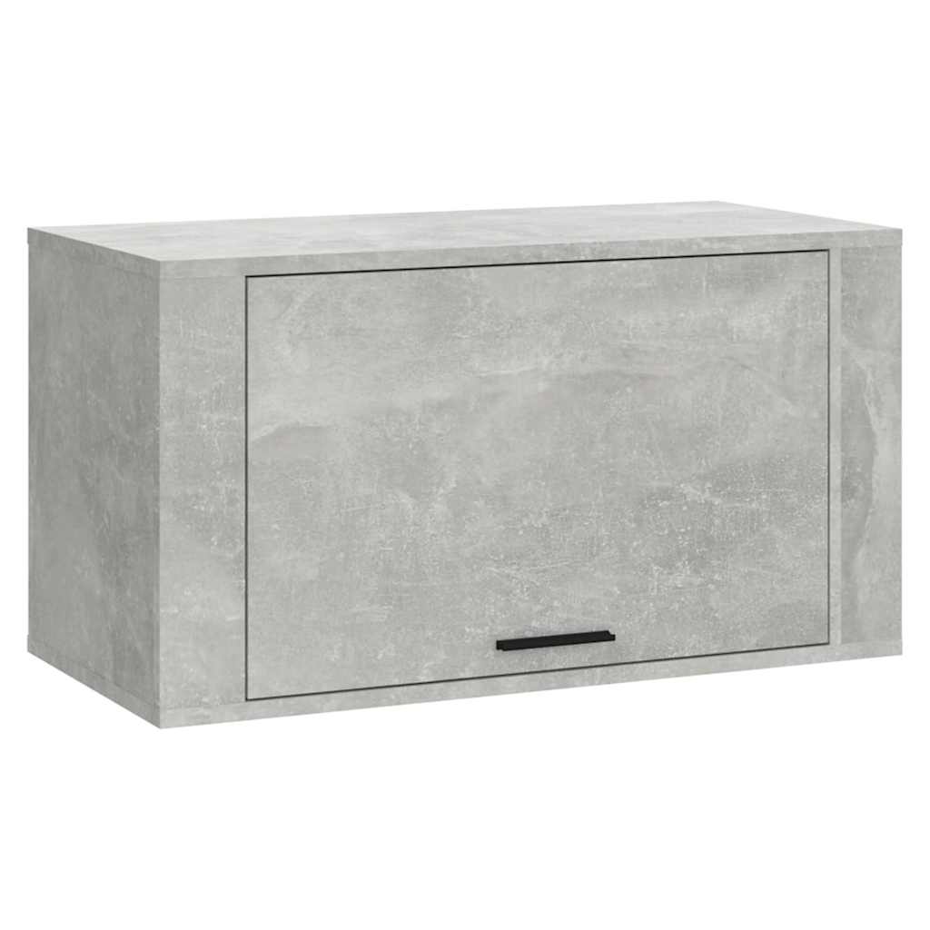 Betonszürke szerelt fa fali cipőszekrény 70 x 35 x 38 cm 2