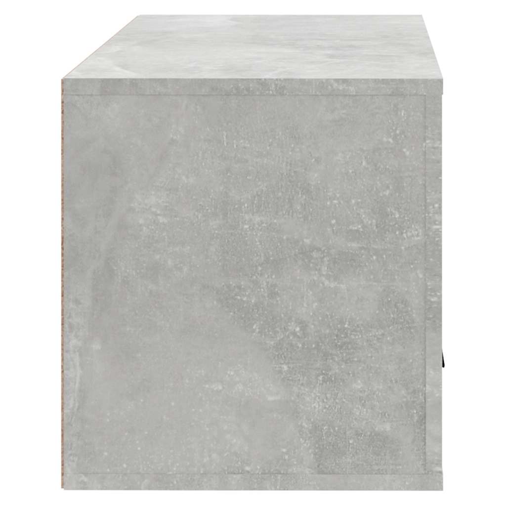 Betonszürke szerelt fa fali cipőszekrény 70 x 35 x 38 cm 6