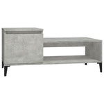 Betonszürke szerelt fa dohányzóasztal 100 x 50 x 45 cm 2