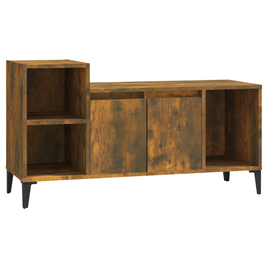 Füstös tölgy színű szerelt fa TV-szekrény 100x35x55 cm 2