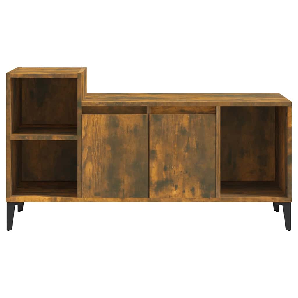 Füstös tölgy színű szerelt fa TV-szekrény 100x35x55 cm 5