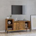 Füstös tölgy színű szerelt fa TV-szekrény 100x35x55 cm