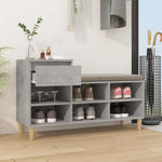 Betonszürke szerelt fa cipőszekrény 102x36x60 cm 3