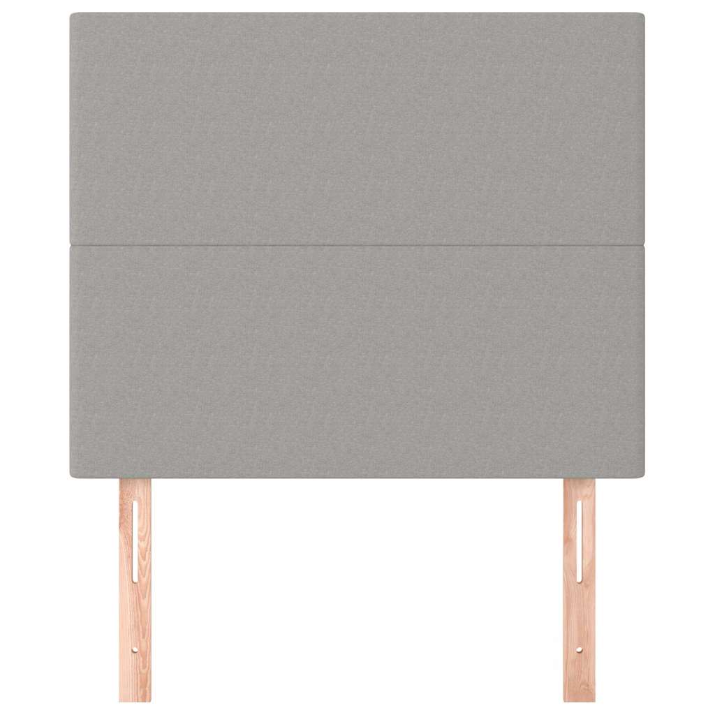 Világosszürke szövet fejtámla 80x5x118/128 cm 3