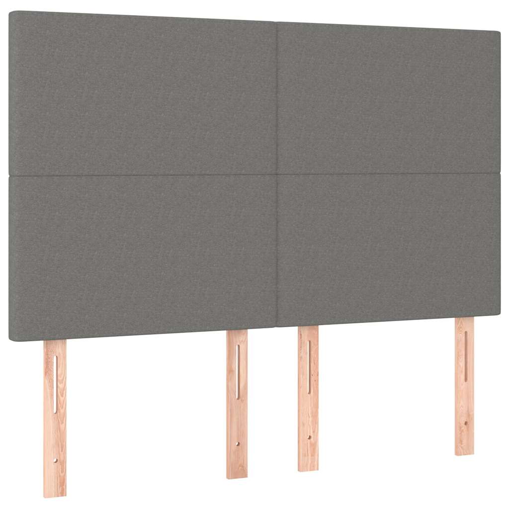 Sötétszürke szövet fejtámla 144x5x118/128 cm 2