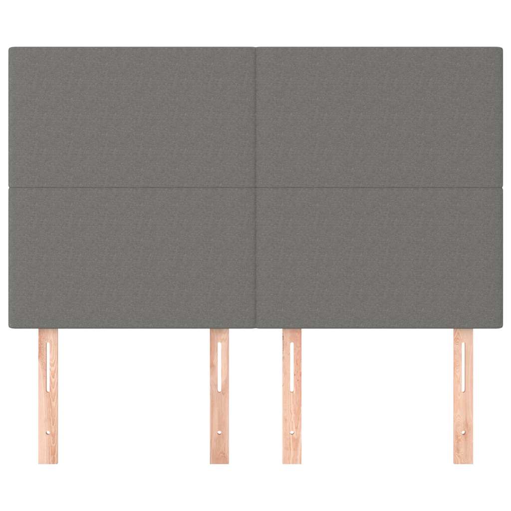 Sötétszürke szövet fejtámla 144x5x118/128 cm 3